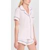 Eberjey Gisele Relaxed Short PJ Set – Sorbet Pink/Black(Sorbet Pink)