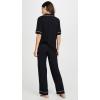 Eberjey Gisele Short Sleeve Pant PJ Set(Black/Sorbet Pink)