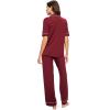 Eberjey Gisele Short Sleeve Pant PJ Set(Cabernet/Ivory)