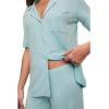 Eberjey Gisele Short Sleeve Pant PJ Set(Canal Blue/Ivory)