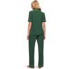 Eberjey Gisele Short Sleeve Pant PJ Set(Forest Green/Ivory)
