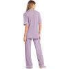 Eberjey Gisele Short Sleeve Pant PJ Set(Lavender)