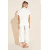 Eberjey Gisele Short Sleeve Pant PJ Set(White)