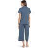 Eberjey Gisele Short Sleeve and Cropped Pant PJ Set(Coastal Blue/Ice Blue)