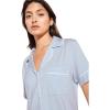 Eberjey Gisele Short Sleeve and Cropped Pant PJ Set(Ice Blue/Ivory)