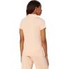 Eberjey Gisele Short Sleeve and Cropped Pant PJ Set(Peach Parfait/Ivory)