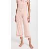 Eberjey Gisele Short Sleeve and Cropped Pant PJ Set(Rose Cloud/Navy)
