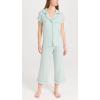 Eberjey Gisele Short Sleeve and Cropped Pant PJ Set(Surf Spray/ Agave)