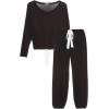 Eberjey Gisele Slouchy Set(Black/Ivory)