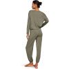 Eberjey Gisele Slouchy Set(Smokey Olive/Ivory)