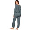 Eberjey Gisele Slouchy Set(Stone Blue/Ivory)