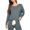 Eberjey Gisele Slouchy Set(Stone Blue/Ivory)