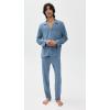 Eberjey Men’s William Modal Long PJ Set(Coastal Blue/Ice Blue)