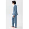 Eberjey Men’s William Modal Long PJ Set(Coastal Blue/Ice Blue)
