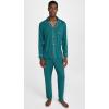 Eberjey Men’s William Modal Long PJ Set(Evergreen/Ivory)
