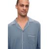 Eberjey Men’s William Modal Long PJ Set(Faded Denim/Ivory)