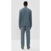 Eberjey Men’s William Modal Long PJ Set(Stone Blue/Ivory)