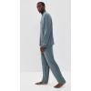 Eberjey Men’s William Modal Long PJ Set(Stone Blue/Ivory)