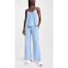 Eberjey Women’s Gisele Cami & Pant PJ Set, Nordic Stripes Vista Blueivory, S