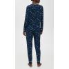 Eberjey Women’s Gisele Printed Crew Pajama Set(Forest Pine Navy/Ivory)