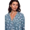 Eberjey Women’s Gisele Printed Long PJ Set(Dalmatian Faded Denim/Ivory)