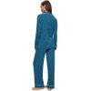 Eberjey Women’s Gisele Printed Long PJ Set(Festive Lights Sapphire/Ivory)