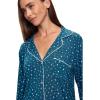Eberjey Women’s Gisele Printed Long PJ Set(Festive Lights Sapphire/Ivory)
