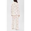 Eberjey Women’s Gisele Printed Long PJ Set(Floral Bloom Ivy/Vanilla Cream)