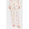 Eberjey Women’s Gisele Printed Long PJ Set(Floral Bloom Ivy/Vanilla Cream)