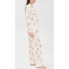 Eberjey Women’s Gisele Printed Long PJ Set(Floral Bloom Ivy/Vanilla Cream)