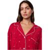 Eberjey Women’s Gisele Printed Long PJ Set(Nutcracker Holly Red/Ivory)