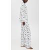 Eberjey Women’s Gisele Printed Long PJ Set(Ski Chalet Ivory/Pine)