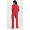 Eberjey Women’s Gisele Printed Long PJ Set(Winter Wonderland Haute Red/Iv)