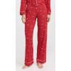 Eberjey Women’s Gisele Printed Long PJ Set(Winter Wonderland Haute Red/Iv)