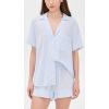 Eberjey Women’s Nautico Shortie PJ Set(White/Cornflower Blue)