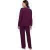 Eberjey womens Frida Long Pj Set(Plum/Ivory 1)
