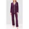 Eberjey womens Frida Long Pj Set(Plum/Ivory)