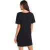 Eberjey womens Gisele Everyday Short Sleeve Sleepshirt(Black)