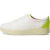 FitFlop Rally Leather Sneakers(Urban White/Electric Yellow)