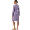 Lauren Ralph Lauren womens Quilted Long Sleeve Collared Short Robe(Purple)