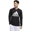 adidas Mens Basic Badge of Sport Long Sleeve Tee(Black)