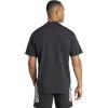 adidas Mens Future Icon 3 Stripes T-Shirt(Black)