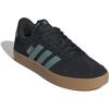 adidas Men’s VL Court 3.0 Shoe(Black/Powder Teal/Silver Metallic)