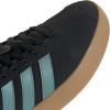 adidas Men’s VL Court 3.0 Shoe(Black/Powder Teal/Silver Metallic)