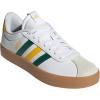 adidas Men’s VL Court 3.0 Shoe(White/Collegiate Green/Utility Yellow)