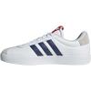 adidas Men’s VL Court 3.0 Shoe(White/Dark Blue/Better Scarlet)