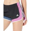 adidas Women’s Marathon 20 Color Block Running Shorts(Black/Semi Pulse Lilac)