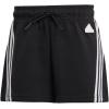 adidas Women’s Plus Size Future Icon Three Stripes Shorts(Black)