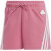 adidas Women’s Plus Size Future Icon Three Stripes Shorts(Pink Strata)
