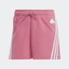 adidas Women’s Plus Size Future Icon Three Stripes Shorts(Pink Strata)